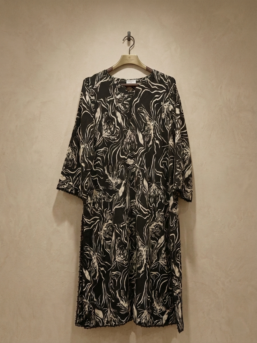 Formal Kaftan Shirt Black image 1