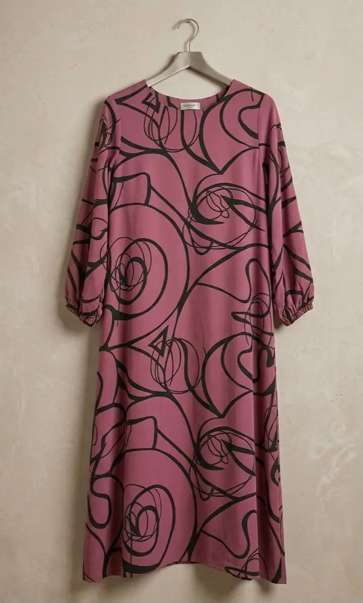 Partywear Dress Pink Zebra image 1