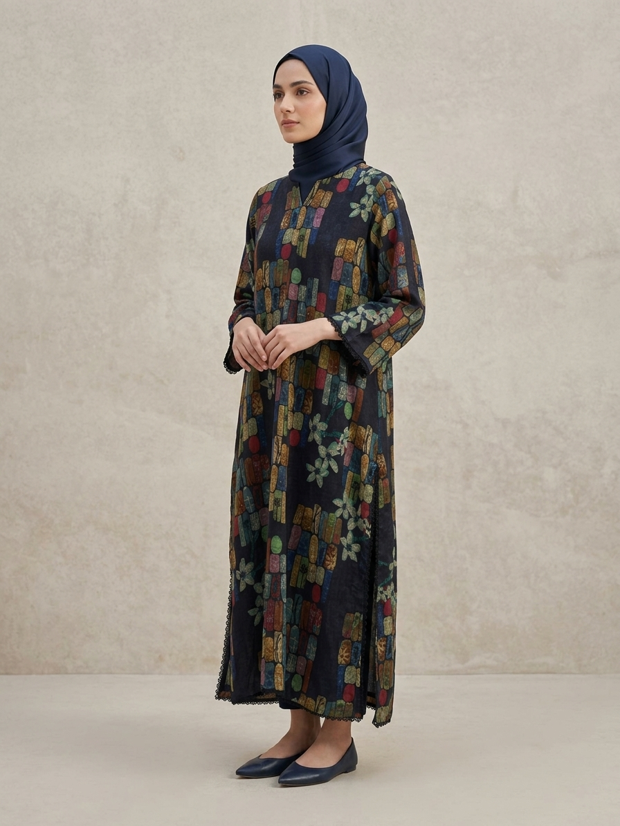 Formal Kaftan Shirt Blue image 2