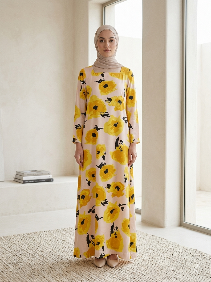 Partywear Frock Yellow image 2