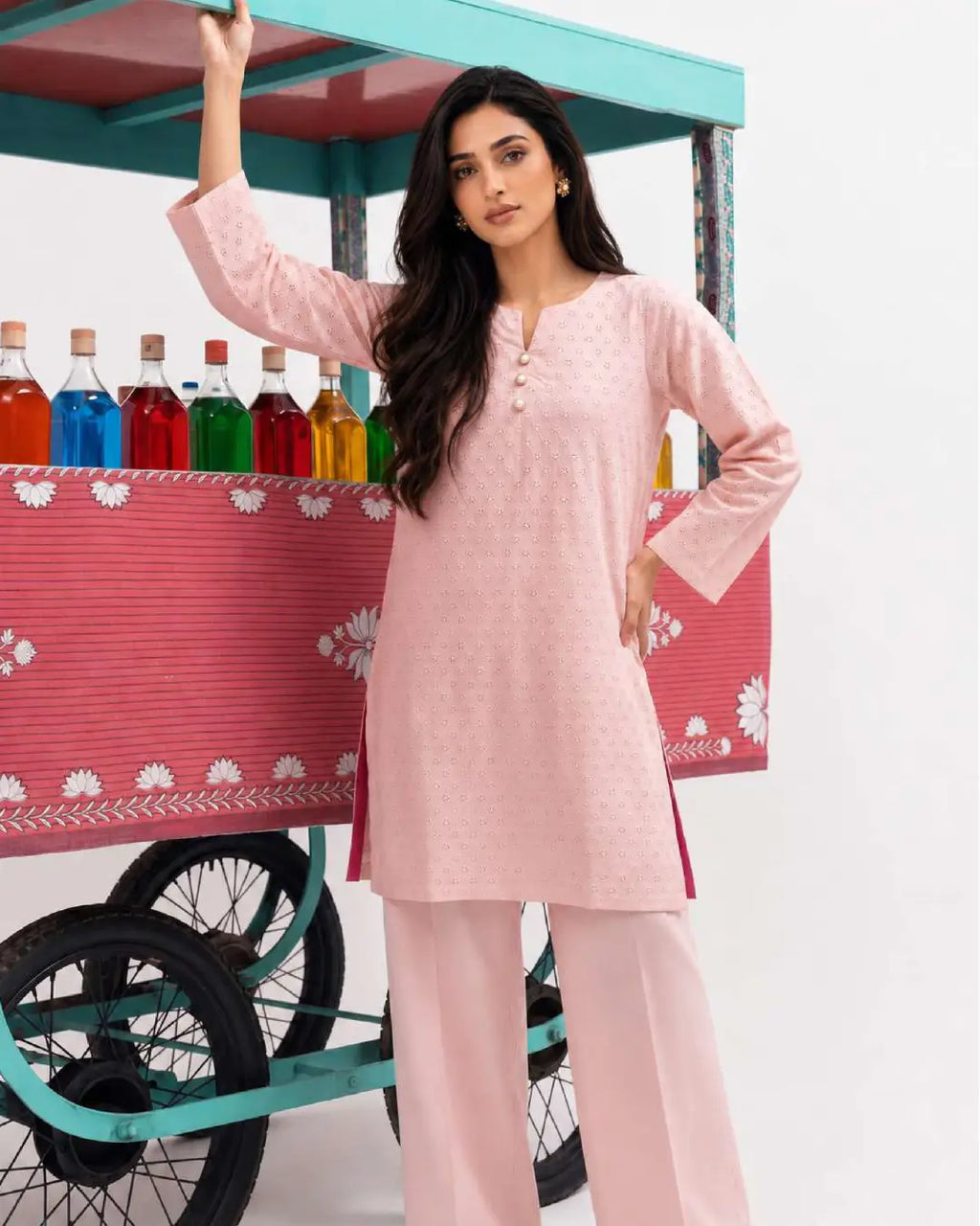 Chickenkari Co-ord Pink - L image