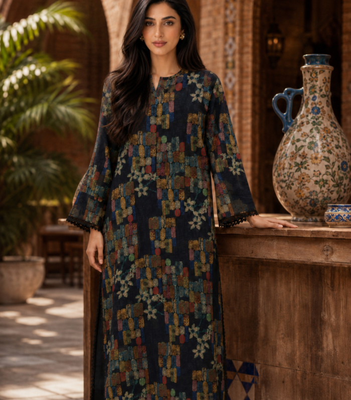 Formal Kaftan Shirt Blue