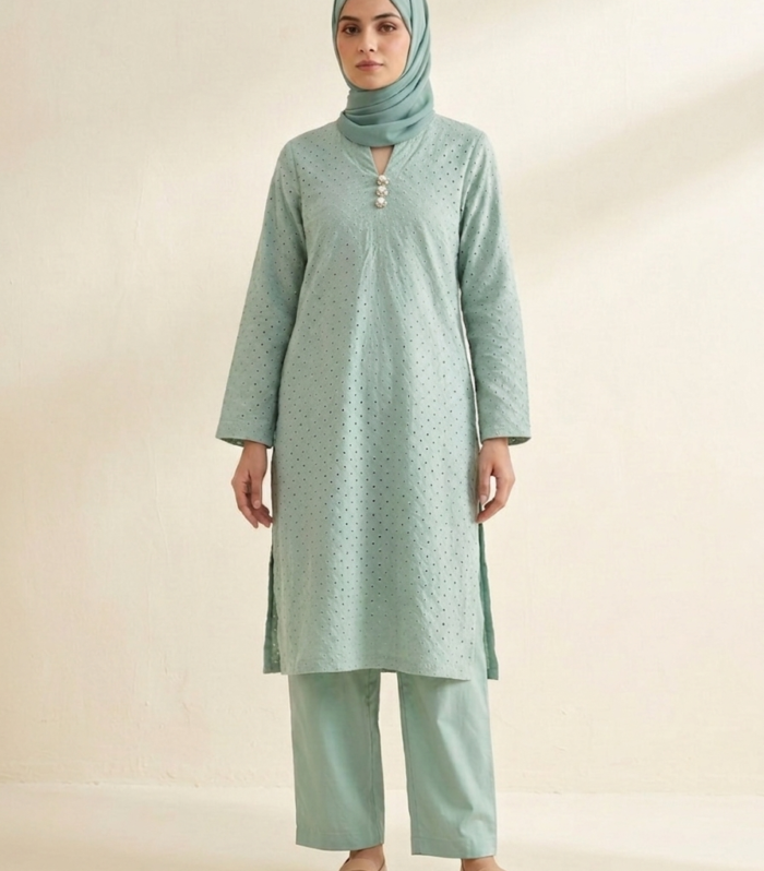 Chickenkari Co-ord Mint Green