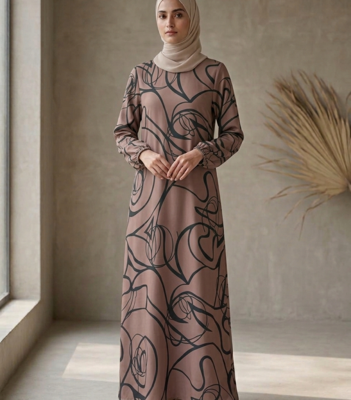 Partywear Frock Pink Zebra